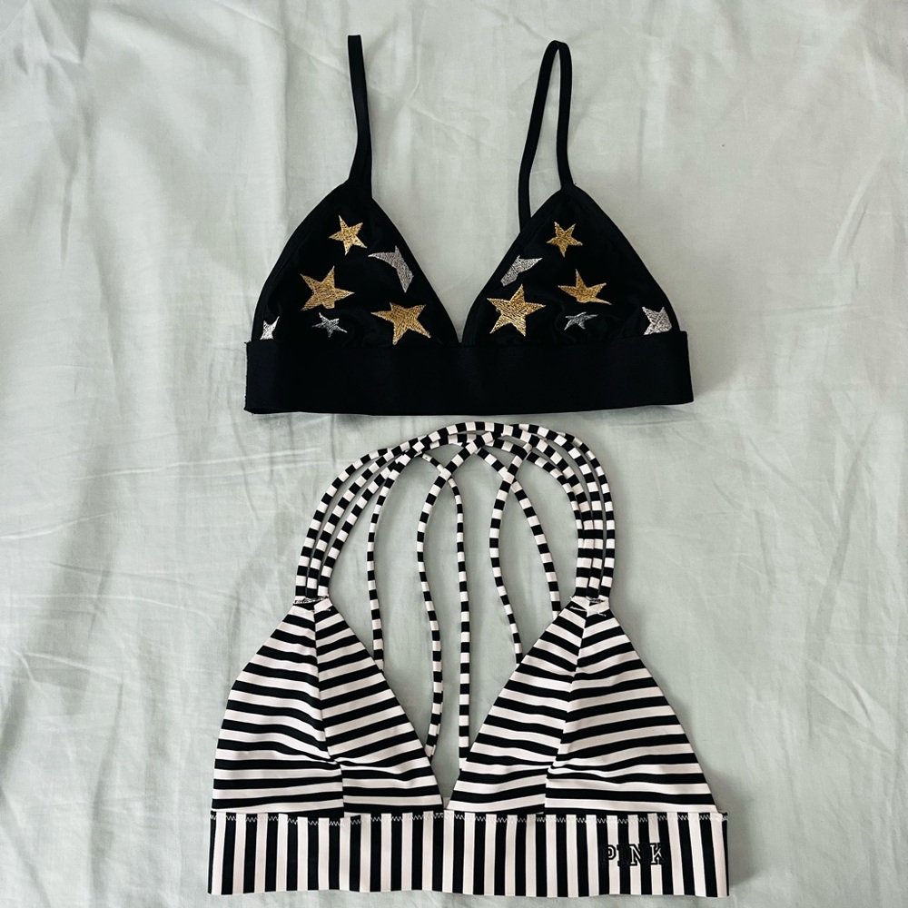 Victoria’s Secret PINK lot of 2 bralettes, size extra small- BARELY WORN